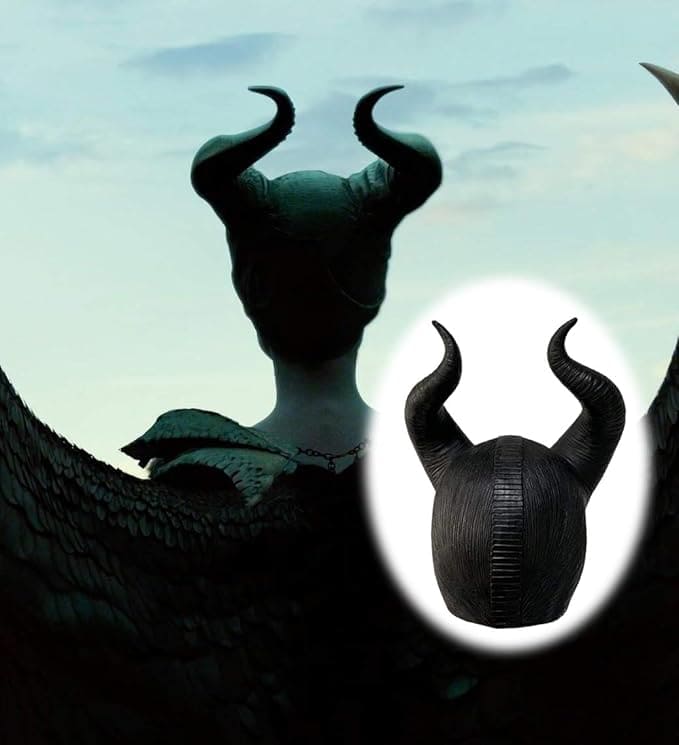 horn á höfði, gríma fyrir karnival Maleficent