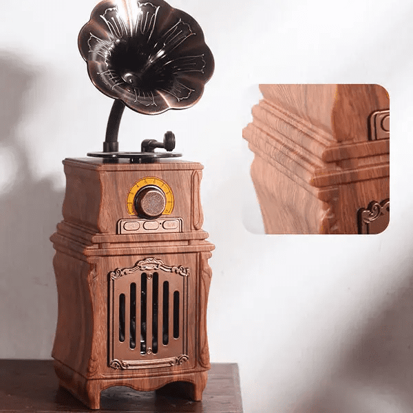 lítill phonograph retro vintage útvarp bluetooth