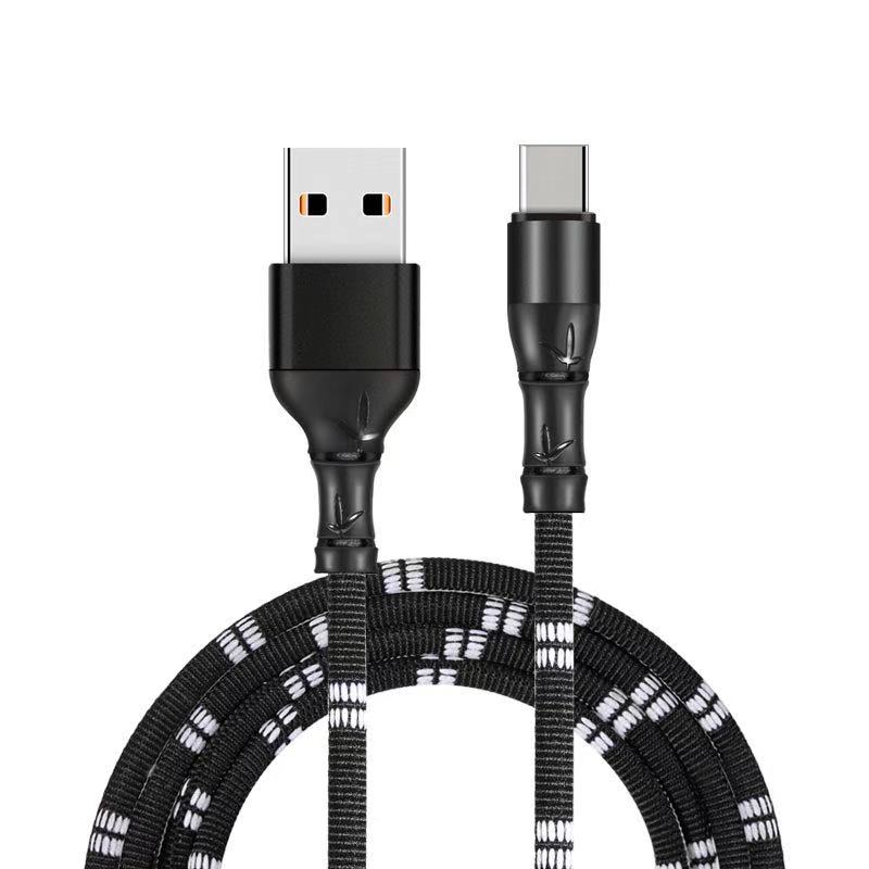 usb type-c snúru í bambushönnun