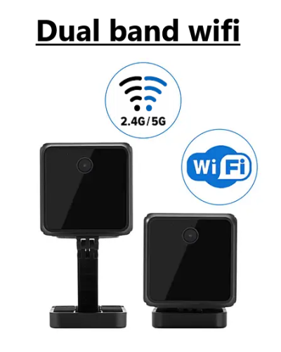 myndavél með wifi dual band 2,4 eða 5 ghz mini öryggi